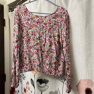 Loft v-back long sleeve blouse - XS